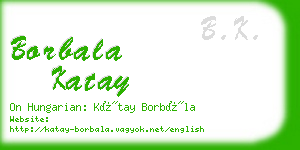 borbala katay business card